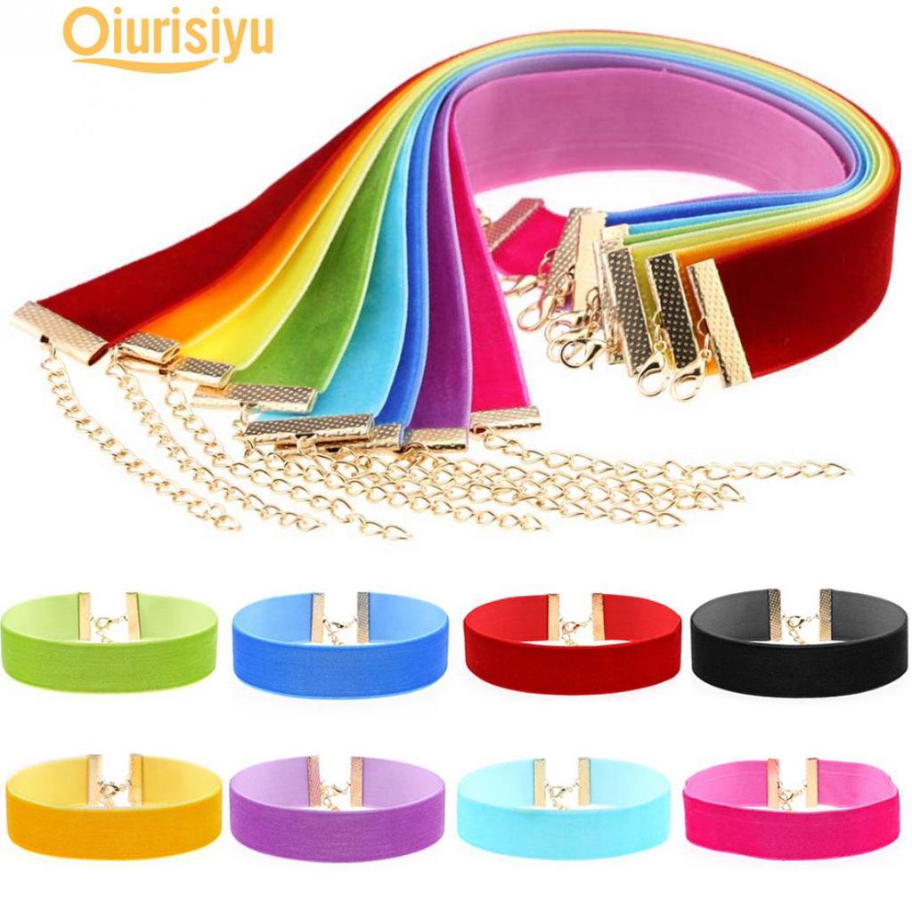 Szeroki miękki aksamitny naszyjnik Lady Party Klub nocny Naszyjnik Gotycka biżuteria Charm Gift