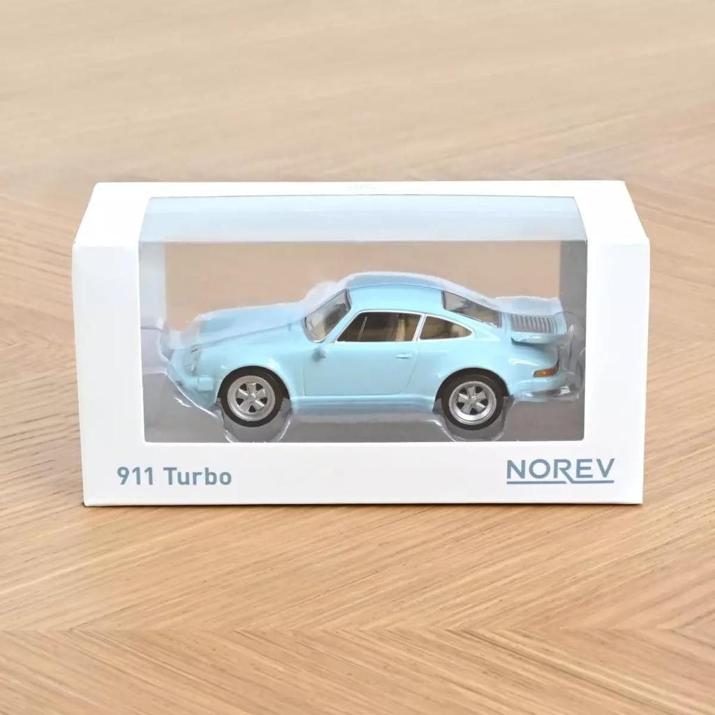 NOREV 1/43 Porsche 911 Turbo 1978 Light Blue NOREV JET CAR Miniature Car