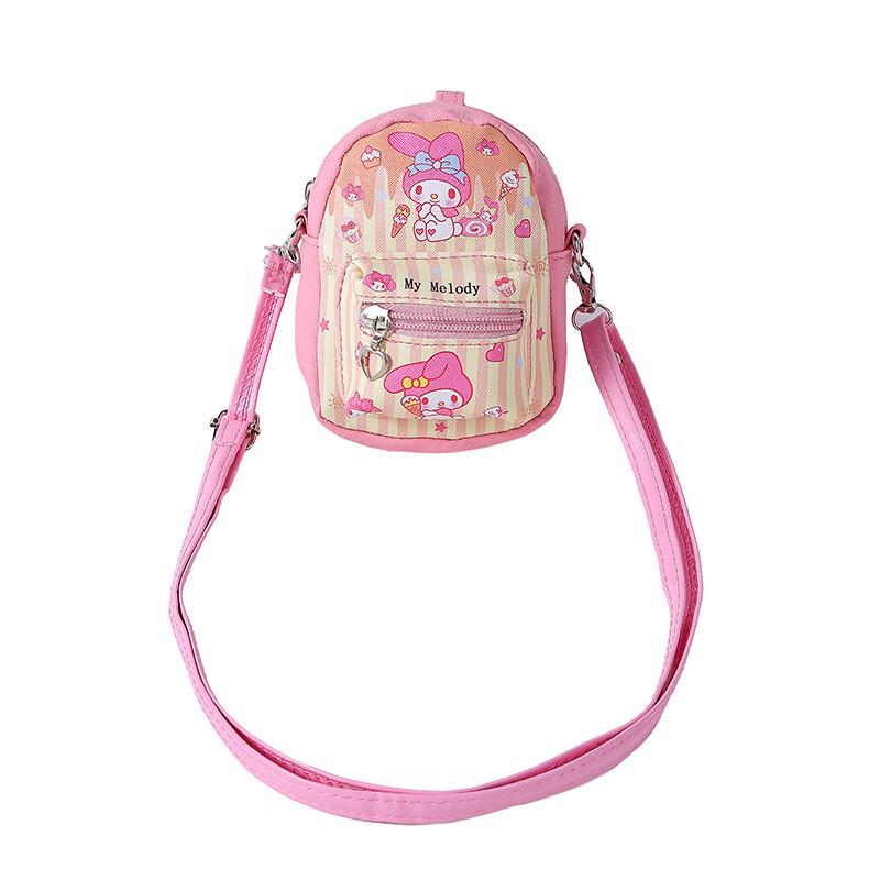 Pu Coin Purse With Zipper And Shoulder Strap For Girls And Teenagers