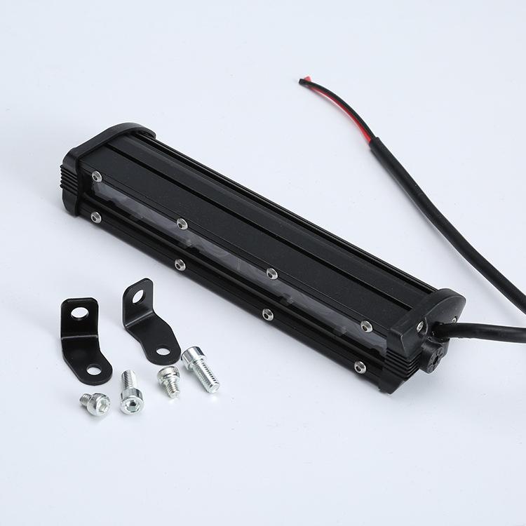 1X Slim Single Row 8'' 60W Aluminum 6D Spot Beam LED Car Off-Road Work Light Bar