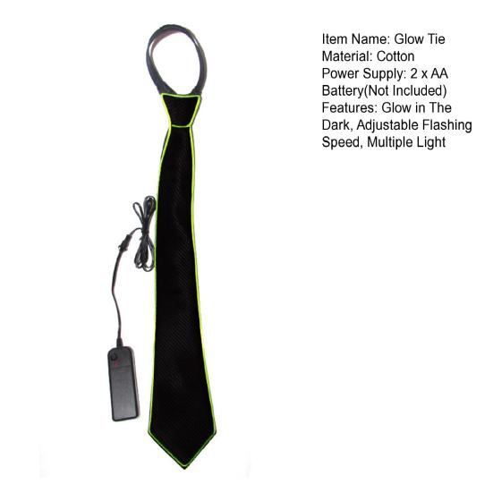 Bow Tie  LED Glow In The Dark  Adjustable Flashing Speed Multiple Light Colors for Parties Weddings Halloween Cosplay