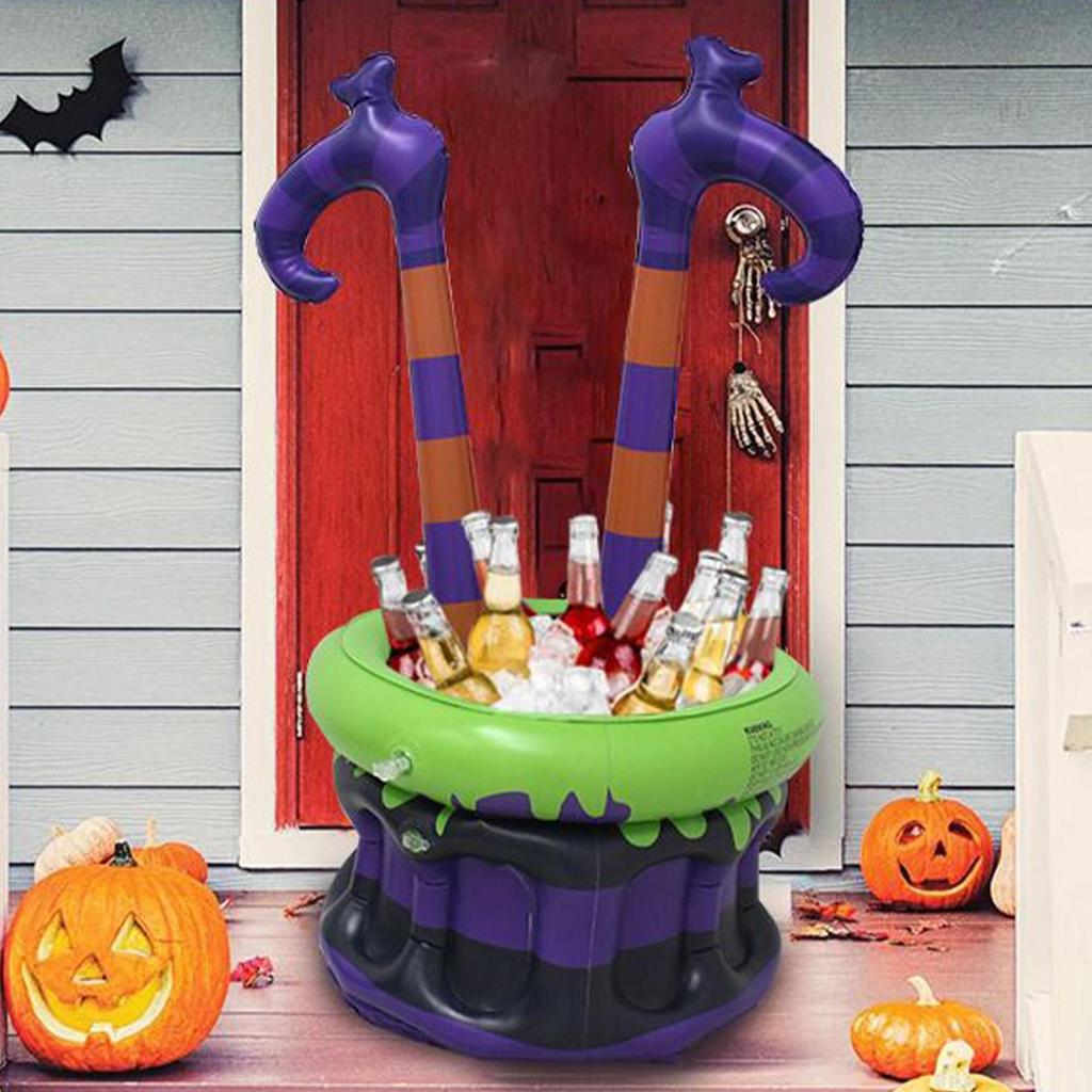 Blow Up Cooler For Parties Drinks Bucket Witch Pot Shape Portable Large Ice Bucket For Outdoor Cocktail Beach Birthday Parties