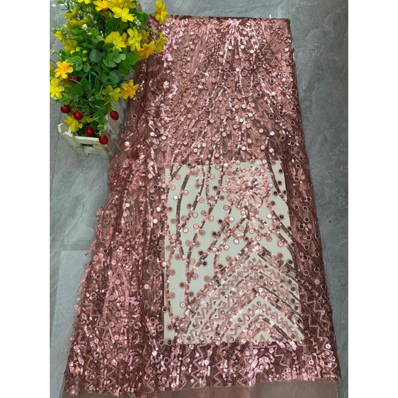 1/3Yards Luxury Sequin Beaded Lace Fabric Embroidered Tulle Mesh Fabric for Wedding Dress Evening Gown Bridal Party DIY Sewing