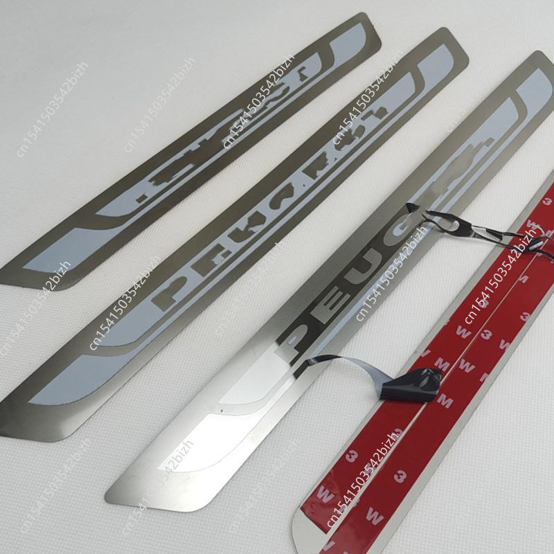 Pour Peugeot 5008 308 2008 3008 307 206 207 407 408 2008-2018 seuil de porte plaque de protection seuil pédale style voiture