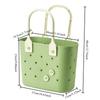 Handheld Picnic Basket Outdoor Home Use Creative Soft Material Bottom Drain Shower Wash Bathroom Storage Basket