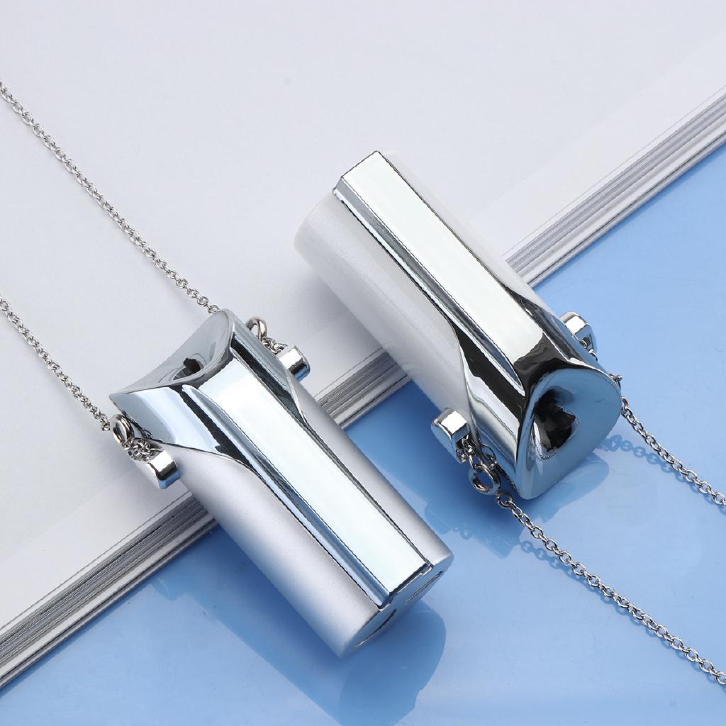 White/Sliver Portable Air Purifier USB Wearable Necklace Negative Ionizer Anion Personal Air Purifier Cleaner Air Freshener