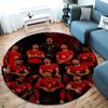 Portugal National Football Logo Round Area Rug,Carpet Rug for Living Room Bedroom Sofa Playroom Decor,Non-slip Floor Mat