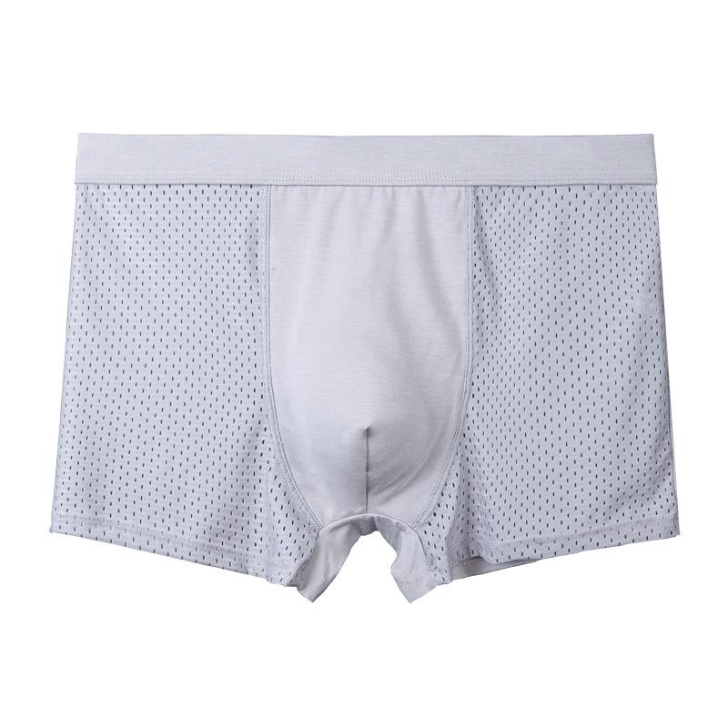 

Men s Breathable Mesh Boxer Briefs – Plus Size, Cooling, Four-Corner Design XL (95-110kg) світло-сірий колір