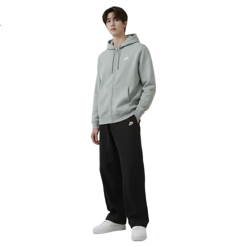 NIKE Men's Winter Hooded Jacket Fleece-Lined for Warmth