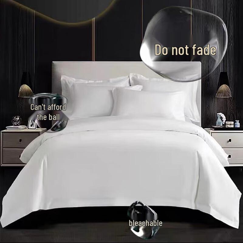 60-Count Cotton Hotel Fitted Sheet 3-Piece Set 1.0m Bed