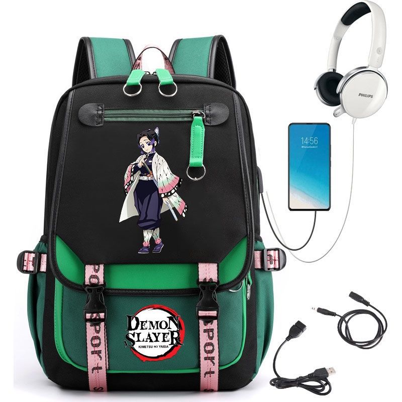 Demon Slayer Anime-Peripherie Rucksack stilvoller Anime-Themen-Schülerrucksack 0084