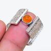 Natural Carnelian Gemstone 925 Sterling Silver Jewelry Ring Size 9.5 AR-18929