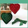Julpaketstillbehör Med Hjärtformade Tygdekorationer För Julen