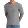 Men's Knit Crewneck Long Sleeve Color Top for Spring and Fall