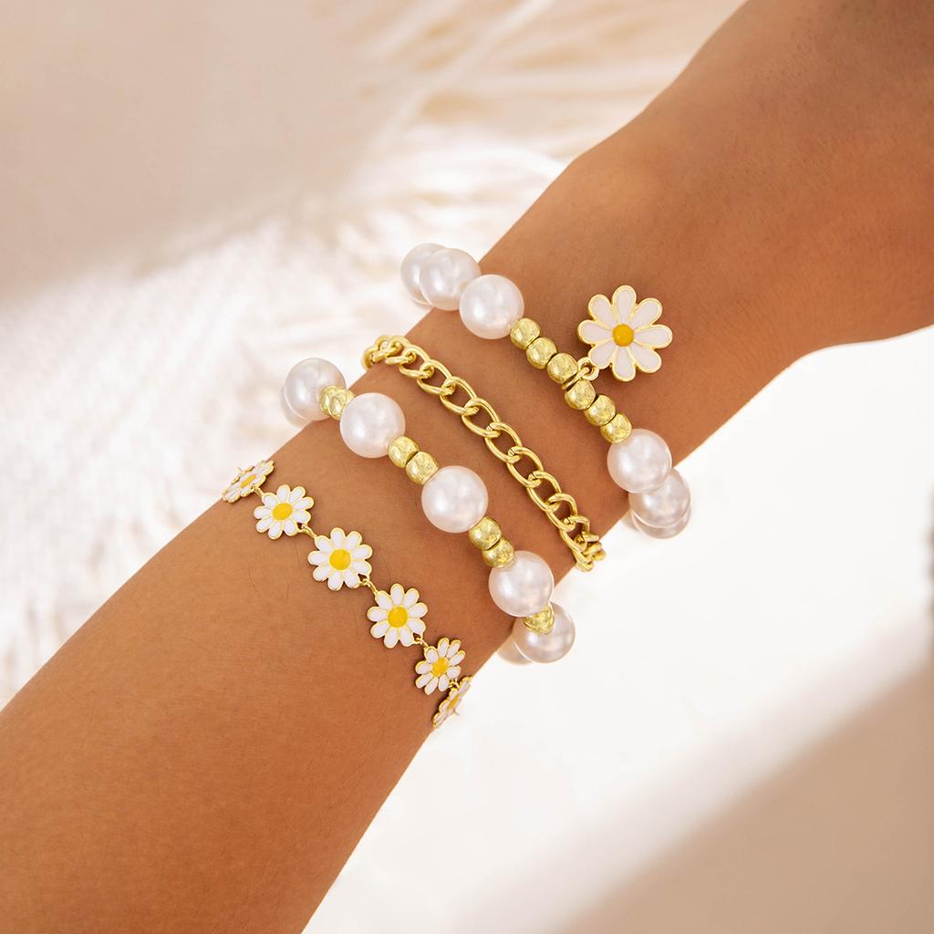 Love Imitation Multi-layer Pearl Bracelet Set Temperament High-end Beaded Bracelet Jewelry Set