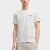 Fila Heritage Series Casual Simple Versatile Knitted Short Sleeve T-Shirt Men Tops Cloud-Mushroom-White F11M528118F-WT