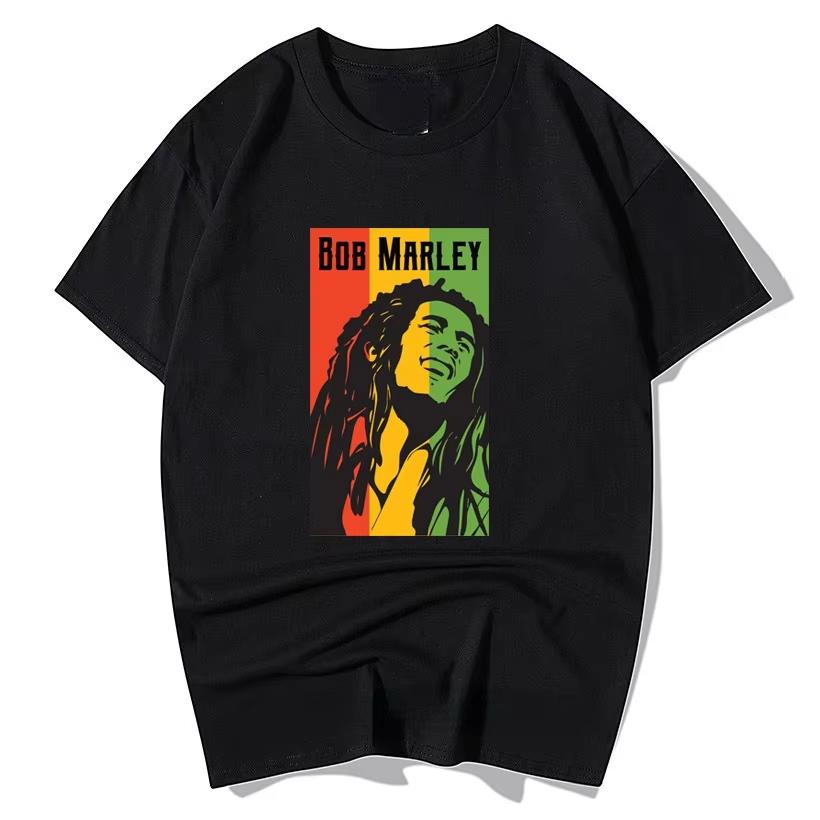 2026 Summer Unisexs Rock Hip Hop Alphabet Portrait Printed Round Neck Tshirt Casual Street Neutral Soft Breathable Short Sleeve