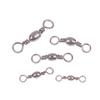 100Pcs Fishing Rolling Swivel Snap Drag Stainless Steel Fishhooks Barrel Swivel Fishing Line Connector Saltwater Freshwater