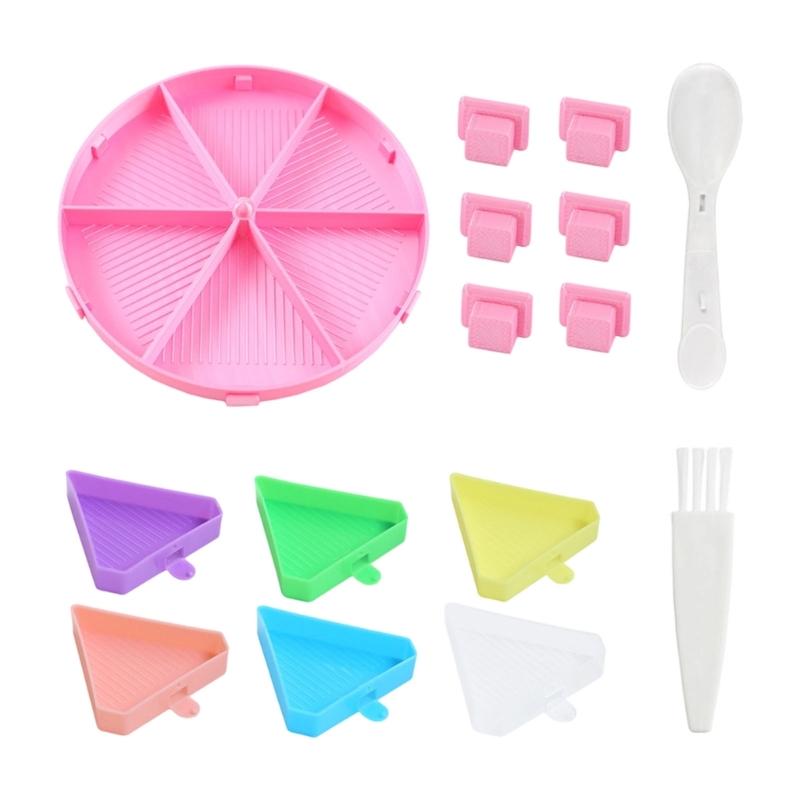 Beads Embroidery Tool Set Polylactic Acid Round Tray for Fast Sifting Multiple Use in Handcraft