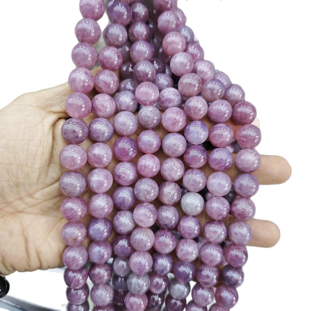 Purple Morganite Natural Stone Round Bead Strand for DIY Jewelry