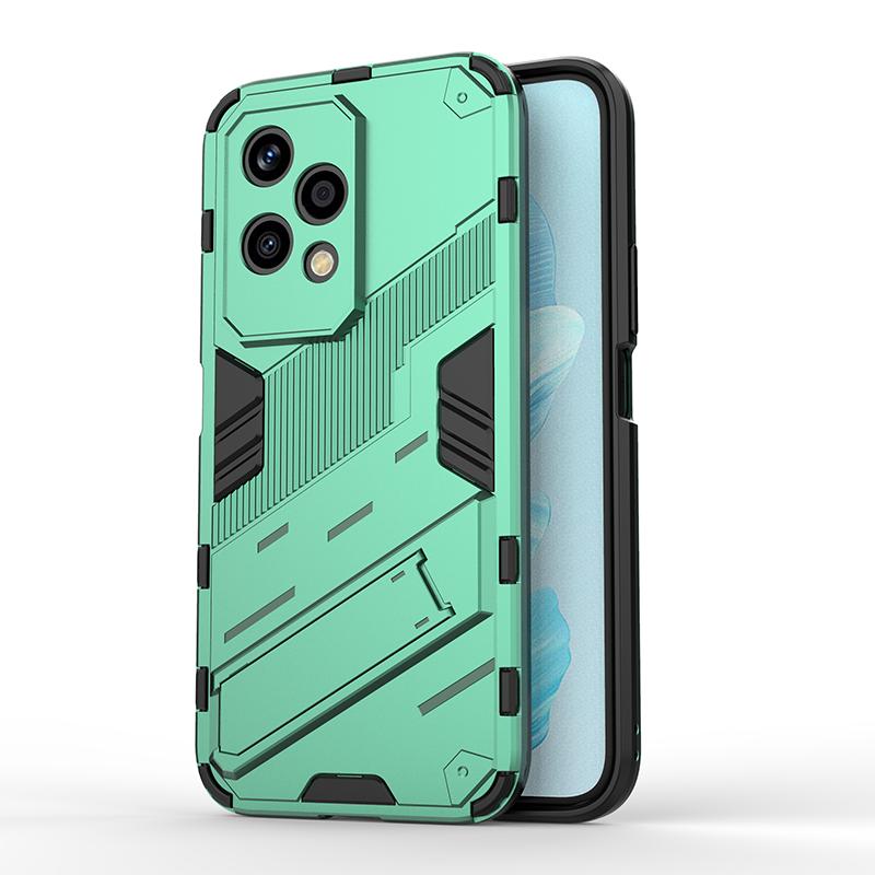Luxury Solid Color Armor Soft TPU+Hard PC Holder Shockproof Phone Case For Honor 200 Pro 90 70 50 100 Pro Lite Bumper Back Cover