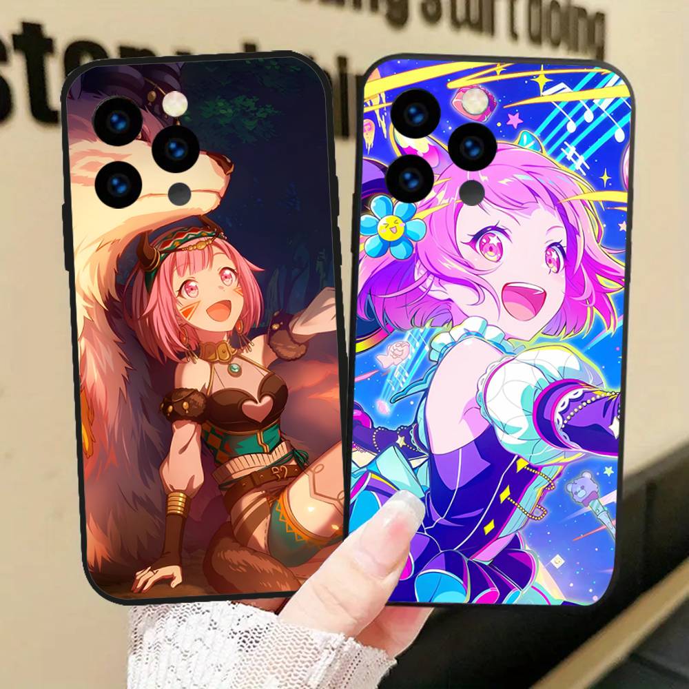 Emu Otori Cartoon Animation Phone Case For IPhone 17 Air 16 15 14 13 Pro Max 11 12 Black Silicone Cover