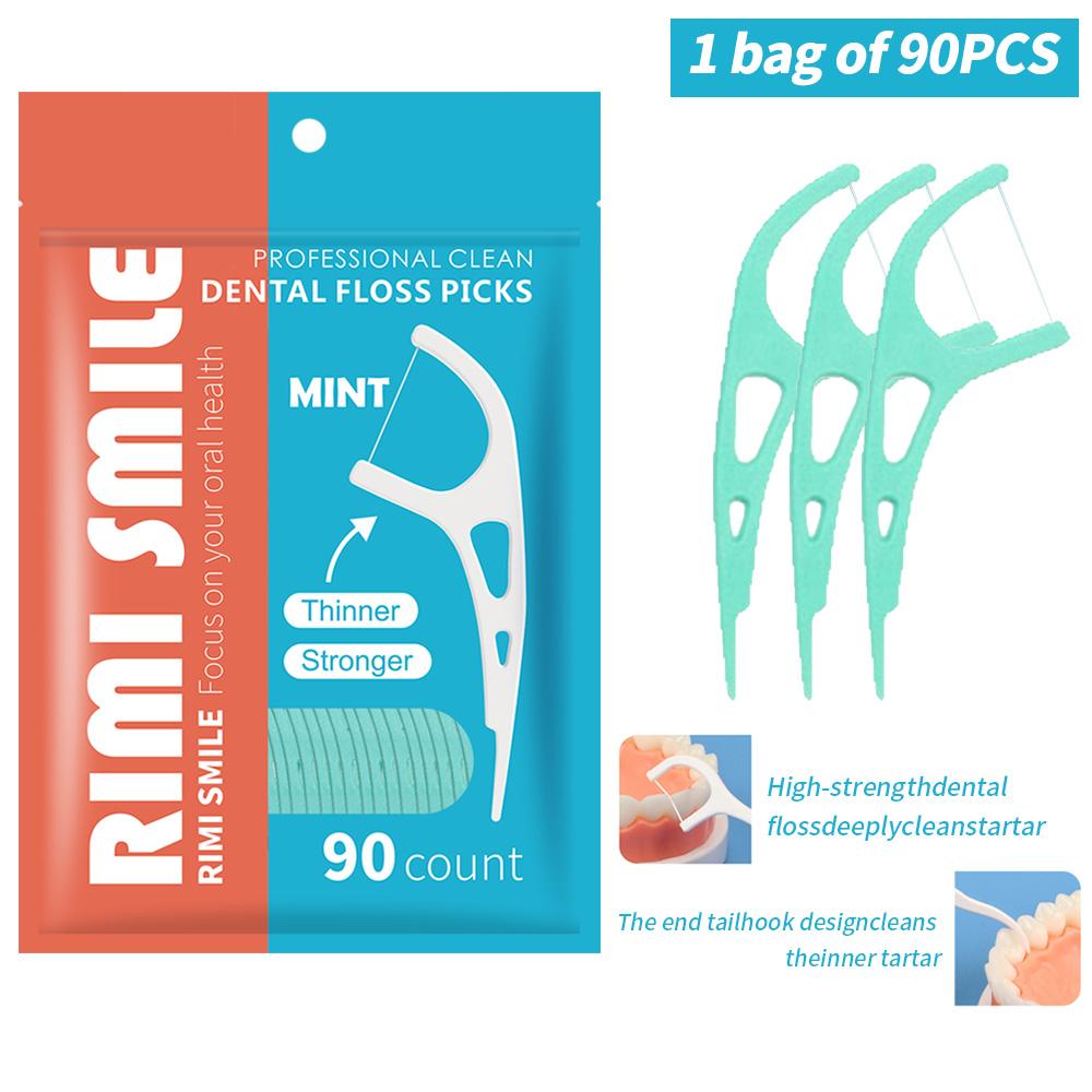 

(Affordable Big Mouth Peppermint Floss) Efficiently cleans food residue between teeth -90/270/450PCS