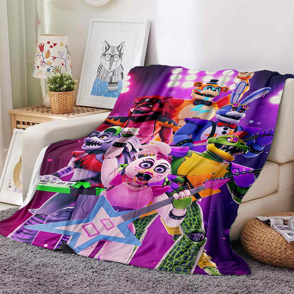1Pc Five Nights Freddy'S Blanket For Couch Bed Plush Cozy Fuzzy Blanket Super Soft Warm Blankets For Fall And Winter 0918218