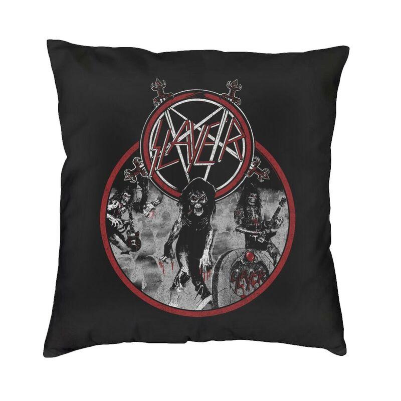Modern Heavy Metal Rock Band Slayers Cushion Cover Velvet Pillow Case Living Room Decoration Pillowcase