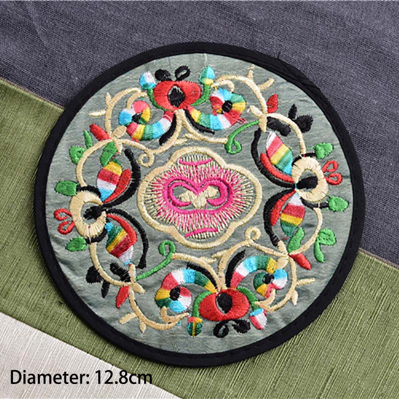 2Pcs/Pack Durable Cloth Embroidery Table Mats Cup Pad Chinese Style Anti-Hot Coaster Kitchen Accessories Home Decoration