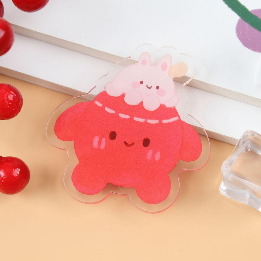 Foldable Anime Cartoon Acrylic Phone Stand with Universal Telescopic Airbag Feature