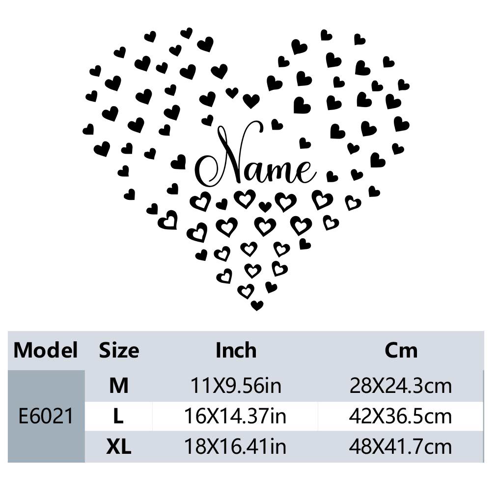 1 шт. Милые Индивидуальные Названия Любовь Виниловые Наклейки Настенные Наклейки для Декора Гостиной Настенный Декор Настенные Росписи M чёрный