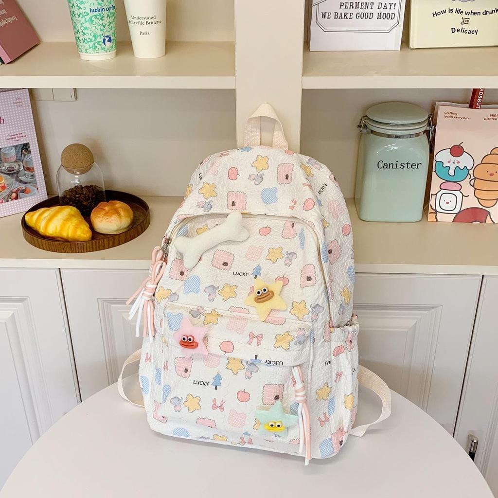 Korean Cute Cartoon Schoolbag for Teens - Large Capacity Backpack for Girls