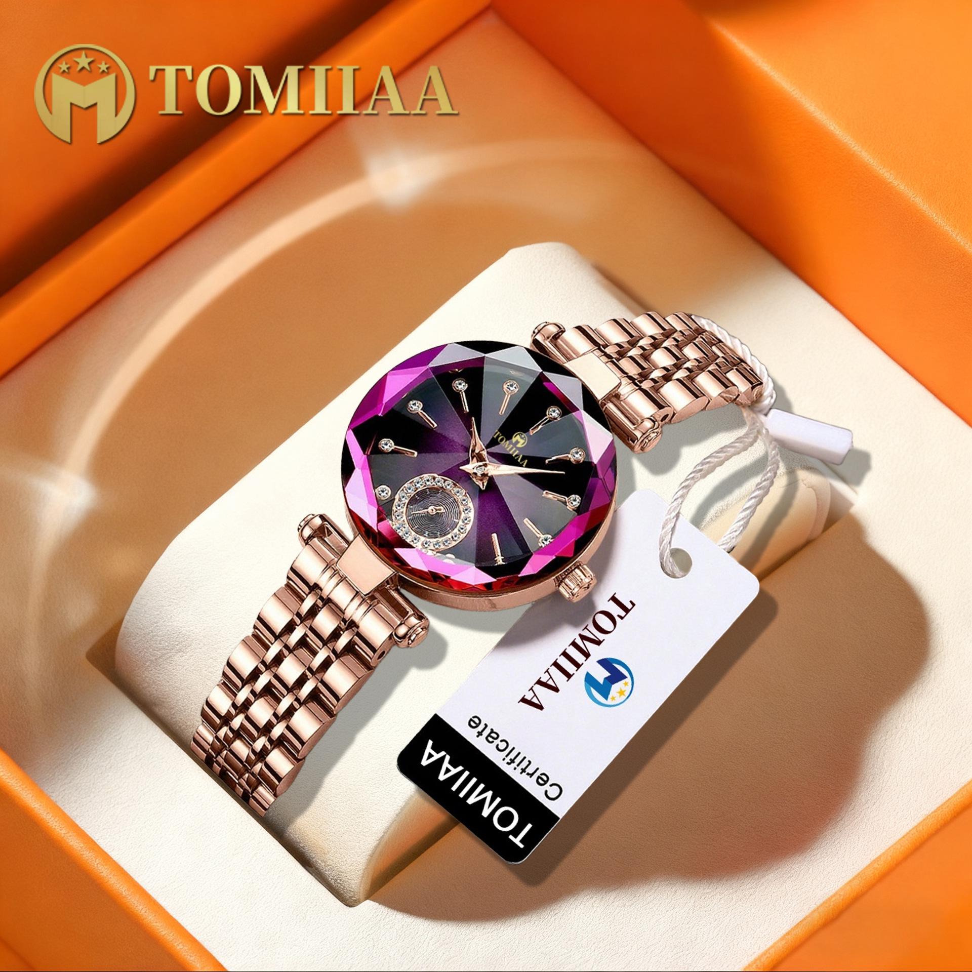 TOMIIAA Ультратонкие Водонепроницаемые Женские Кварцевые Часы - Повседневные Бестселлеры