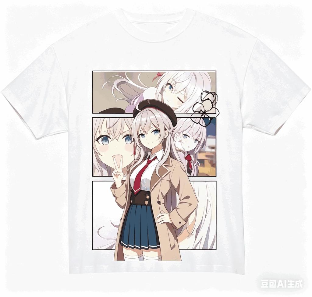 Cute Alya Sometimes Hides Her Feelings In Russian Anime Alya Black Cotton Oversized Unisex Casual Graphic Women And Men T-shirt
