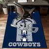 Cowboys Team Logo Rug Game Carpet, Floor Mat for Bedroom Living Room Entryway Rug, Home Decor Idea Gift for Christmas birthday