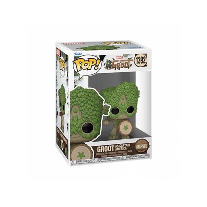 Figurine Funko Pop Marvel - We Are Groot Captain America