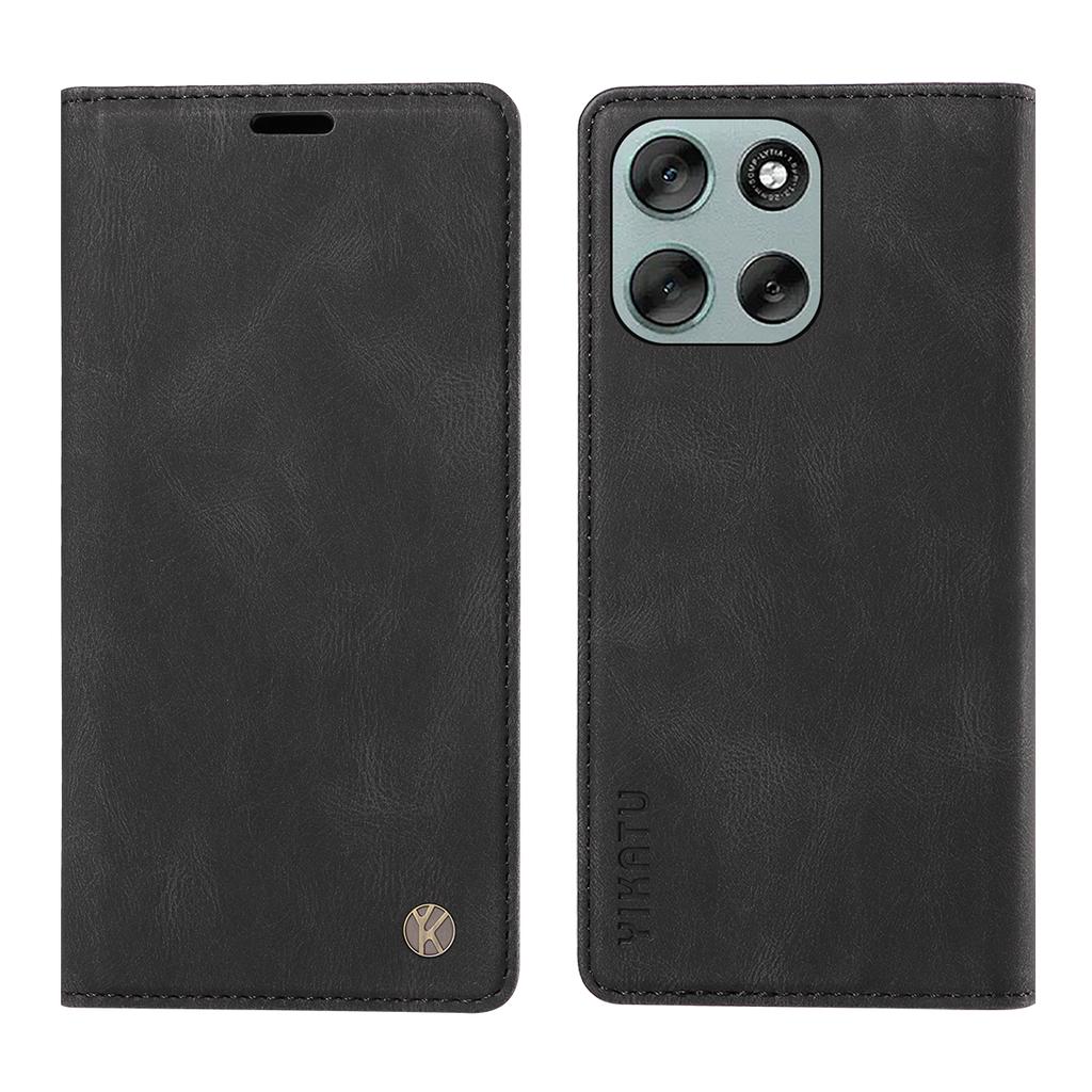 For Motorola Moto G56 5G Leather Cover YIKATU YK-004 Skin-Touch Wallet Phone Cases