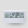 Nordic Transparent Silent Alarm Clock with Weather & Temperature Display for Bedroom