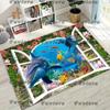 27 Style 3D Illusion Sea Underwater World Dolphin Rug for Bedroom Living Room Sofa Home Doormat Decor, Kids Non-slip Floor Mat