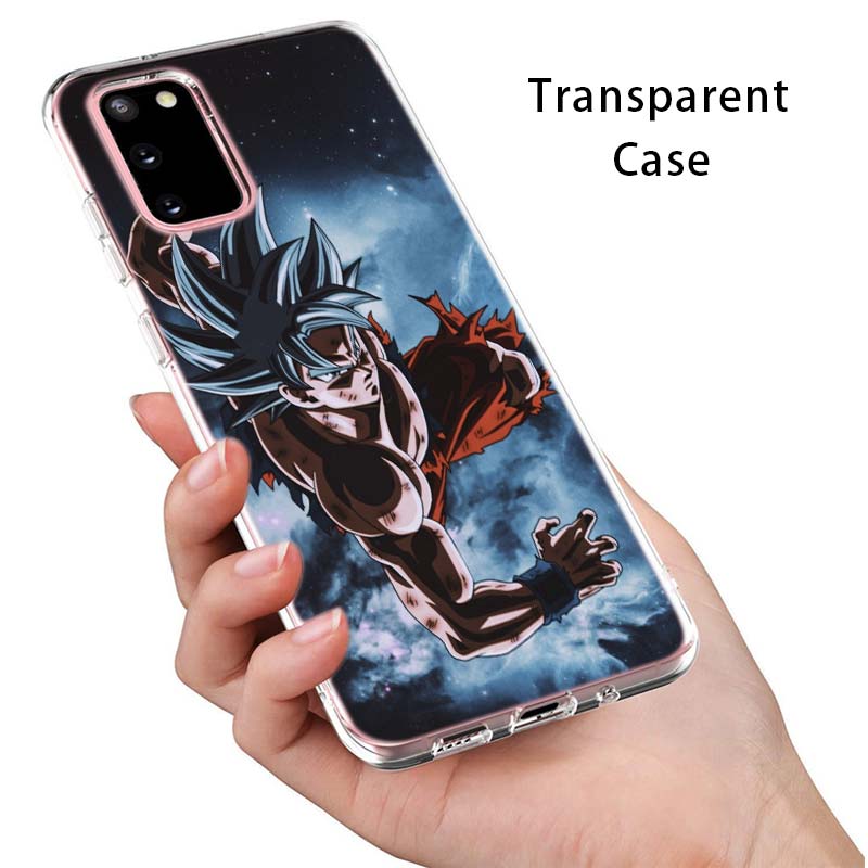 Dragonball Z Saiyajin Transparente Silikonhülle für Samsung Galaxy S22 Pro S21 S20 FE Ultra S10 S10E Lite S9 Plus Handyhülle