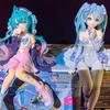 Hatsune Miku Blue Hair Anime Figure Sakura Flower Wedding Dual Style Statue Collectible Ornament Fans Collection PVC for Poseable Articulated Scale