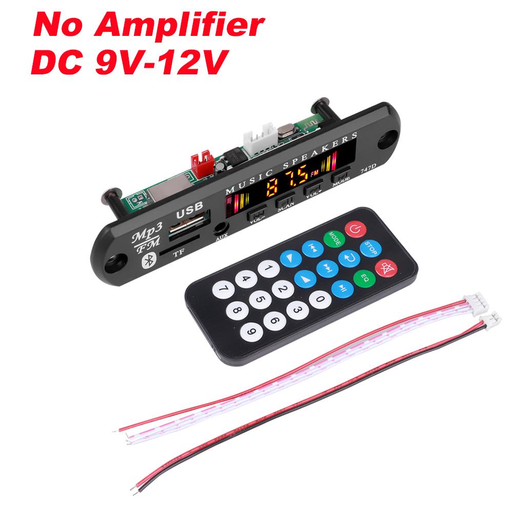 80W Amplifier MP3 Decoder Board 2x40W Bluetooth 5.0 Wireless Handsfree Call Recording Car Interior Music Subwoofer Speakers