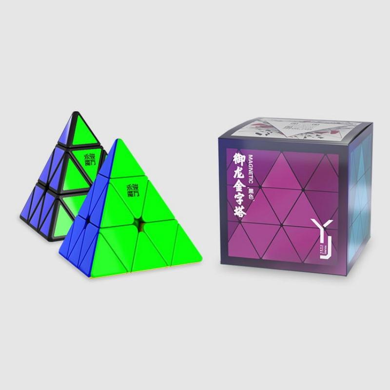 Non-Toxic Yongjun Yj Yulong V2M 3X3 Magnetic Magic Pyramid Speed Puzzle Magic Cueb Educational Toys 3X3 Pyramid