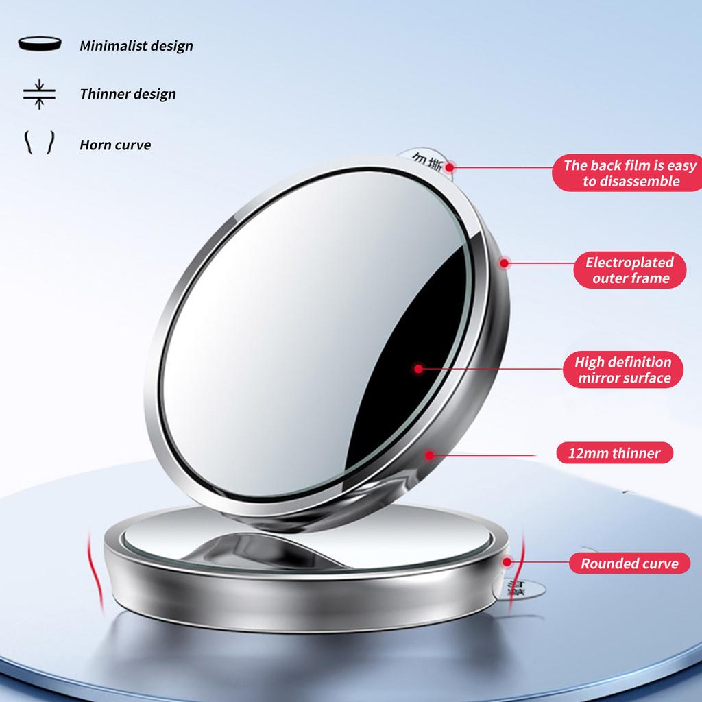 Samochodowe martwe pole wypukłe lusterka boczne 360° obrotowe i wodoodporne lusterka martwego pola widoku wstecznego prosty montaż 2 szt./zestaw