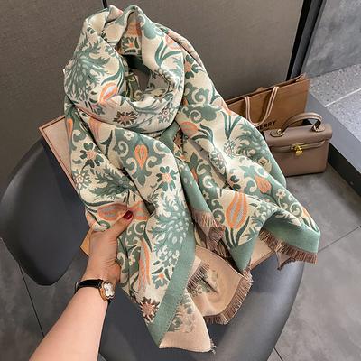 Módny dámsky teplý dlhý šál Pure Color Zimný šál Dámsky