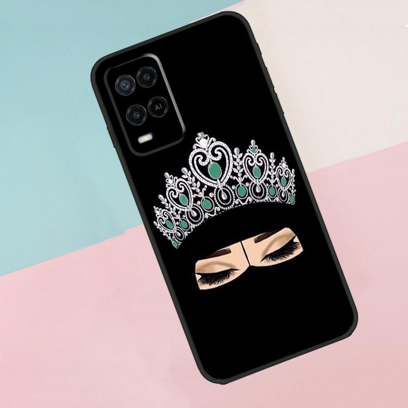 Muslim Islamic Arabic Hijab Girl For Oppo A17 A77 A60 A74 A94 A54 A18 A38 A58 A78 A98 A40 A80 A16 A76 A96 A15 A57S Phone Case