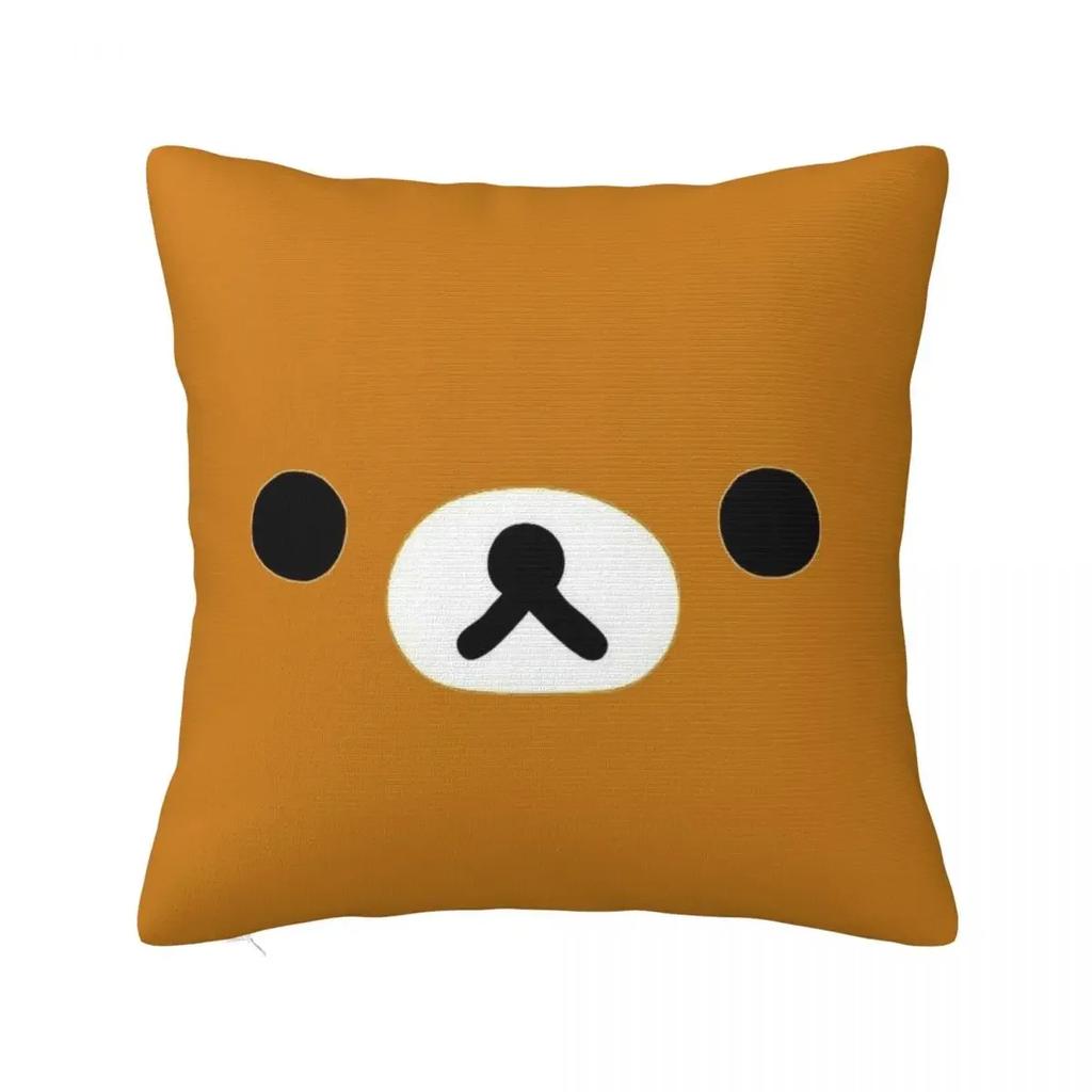 Rilakkuma Strawberries Square Pillow Case Polyester Cushions for Sofa Animal Bear Creative Cushion Covers