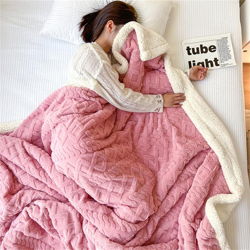 Bed Blanket Children Adults Warm Winter Blankets and Throws Thick Wool Fleece Throw Sofa Bed Cover Duvet Soft Bedspread