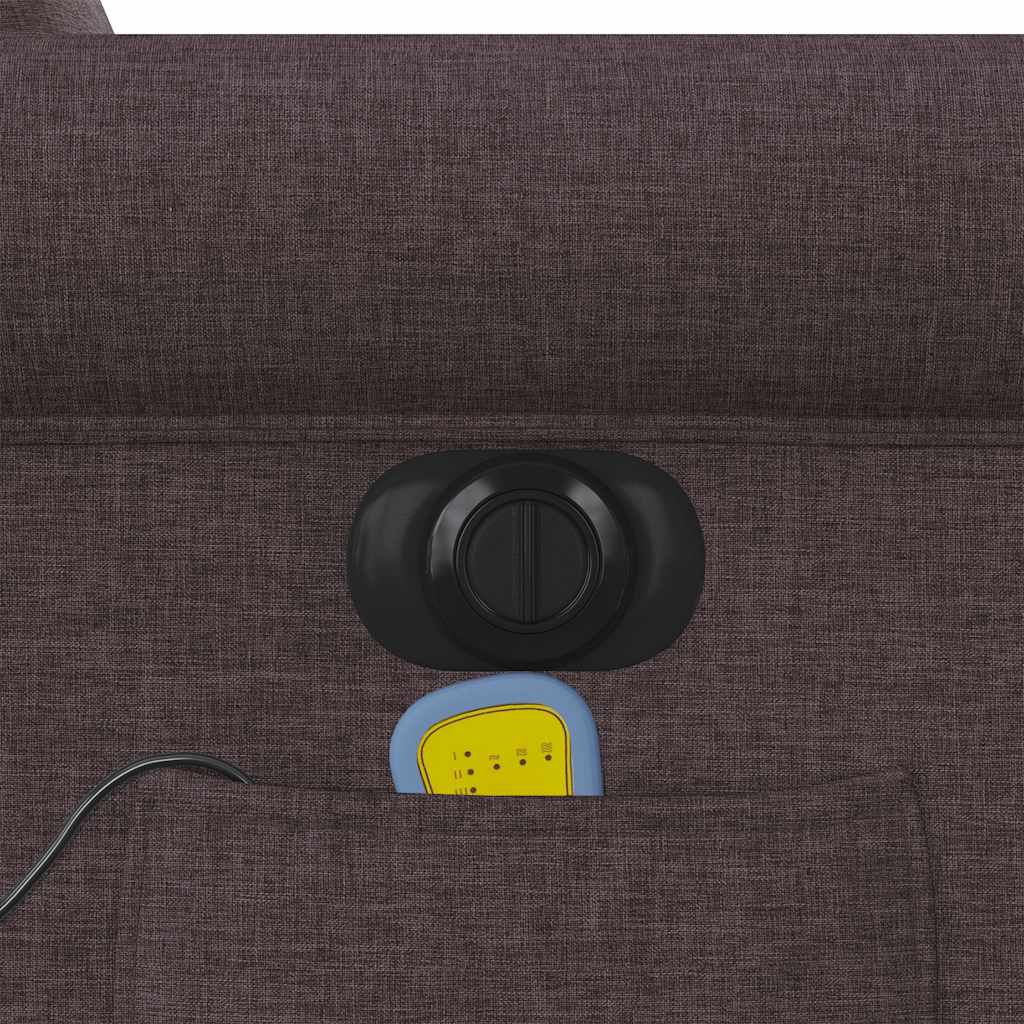 Electric Massage Chair Dark Brown Fabric